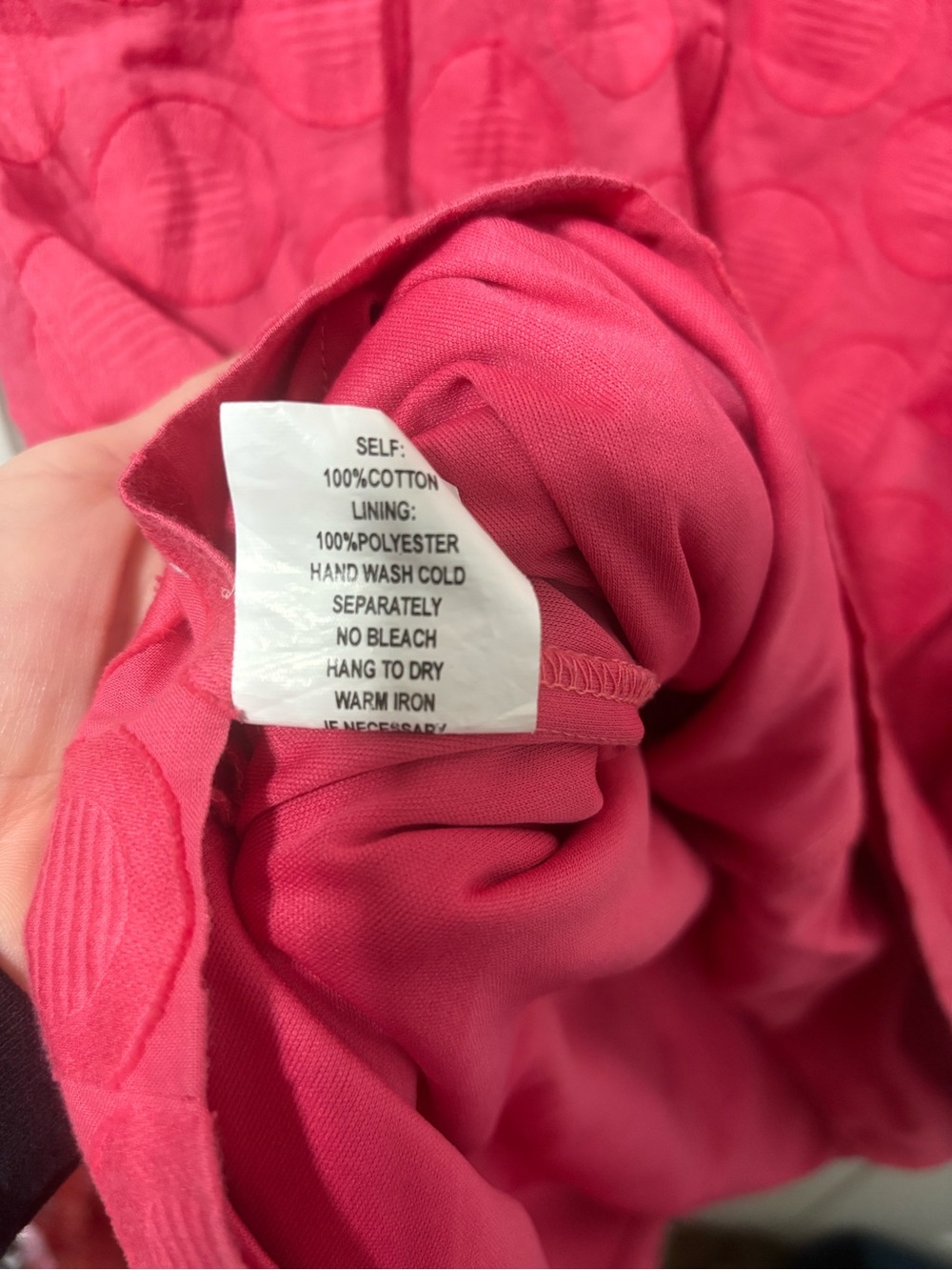 Rabbit Rabbit Rabbit Hot Pink Textured Shift - Picture 5 of 5